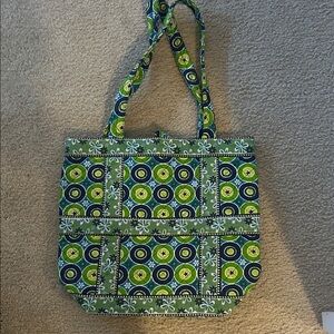 Green Patterned Tote Bag